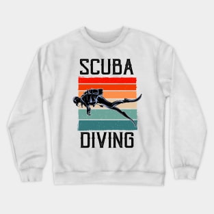 Diver Snorkeling Vintage Scuba Diving Crewneck Sweatshirt